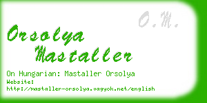 orsolya mastaller business card
